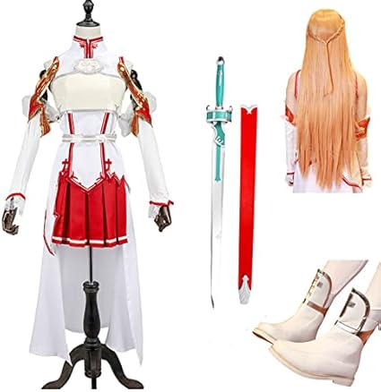 SAO アスナ ウンディーネ コスプレ衣装 ウィッグ 靴